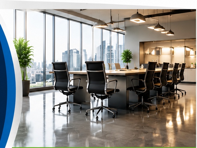 Clean modern commercial office space